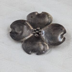 Vintage Sterling Stuart Nye Dogwood Blossom Brooch